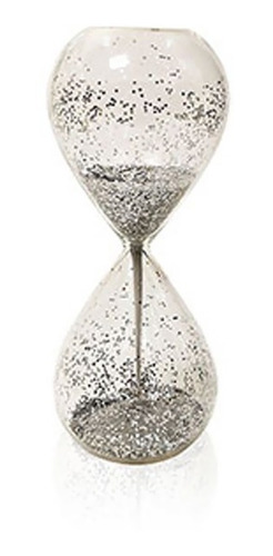 Reloj Arena Glitter Vidrio Adorno Objeto Decorativo