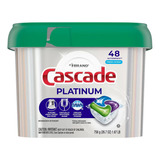 Detergente Cascade Platinum En Cápsulas P/ Lavavajillas 48pz