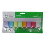 Llaveros C/identificador Olami X 8 Unidades Colores Surtidos