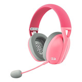 Headset Gamer Redragon Ire Pro, Wireless, 40 Mm, Rosa