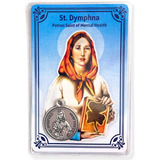 Tarjeta De Oración Católica Laminada Santa Dymphna Me...