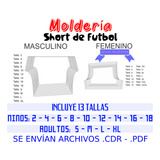 Moldería Short De Fútbol Masculino Y Femenino