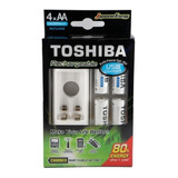 Cargador Usb De Pilas Ni-mh + 4 Aa 2000 Mah Toshiba Local 