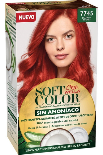 Kit Tintura Wella Professionals  Soft Color Tinte De Cabello Tono 7745 Granada Intenso Para Cabello