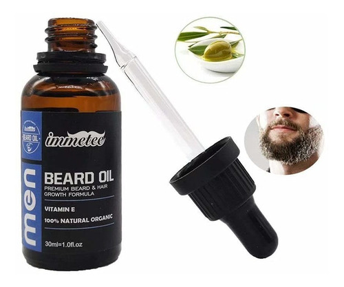 Aceite De Barba Immetee, Ingredientes Naturales, Forma, Esti