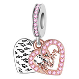 Dije Charm Corazón Gracias Mamá Plata 925