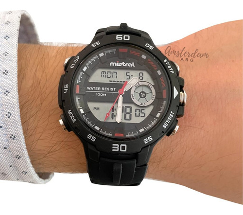 Reloj Mistral Hombre Modelo Gadx-vn Ana-digi  Sumergible