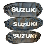 3 Fundas Cubre Amortiguador Suzuki Color Negro Lcm