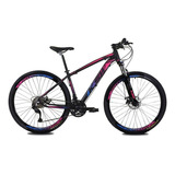 Bicicleta Aro 29 Ksw Alivio 1.0 27v Hidraulico - Trava - K7 Cor Pink/azul Tamanho Do Quadro 17