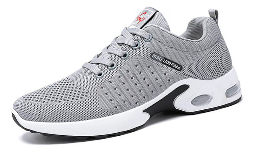Zapatillas Running Gris Con Amortiguación Aire