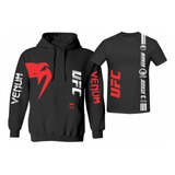 Kit De Sudadera + Playera Mod 4 Venum Ufc Estampado En Vinil