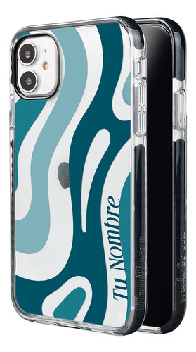 Funda Para iPhone Con Tu Nombre Para Mujer Curvas Aqua