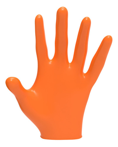 Guantes De Nitrilo Color Naranja Talla S