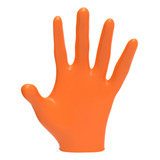 Guantes De Nitrilo Color Naranja Talla S