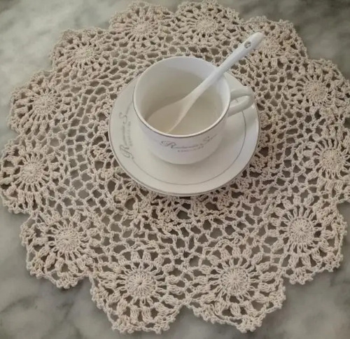 Paño Crochet / Centro De Mesa Tejido A Mano.