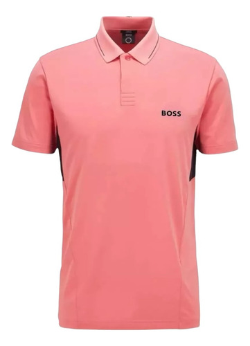 Playera Polo Boss Pauletech Rosa Para Hombre - Original