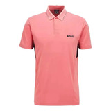 Playera Polo Boss Pauletech Rosa Para Hombre - Original