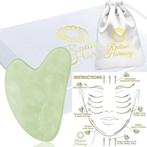 Radiant Harmony Gua Sha Jade - Face Gua Sha Como Rascador Gu