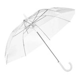 Guarda Chuva Automático Grande Transparente Adulto Cor Branco