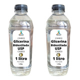2 Litros Glicerina Bidestilada Usp Vegetal + Laudo E Nf