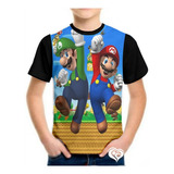 Blusa Do Mario Bros Criança Infantil Masculina Roupas