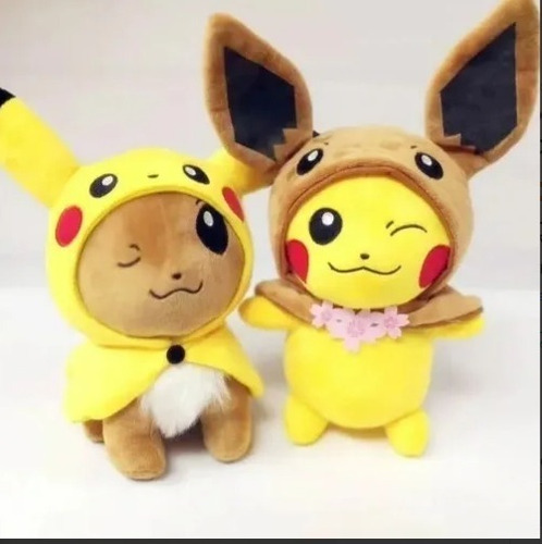 Anime Pikachu Eevee Cosplay Boneca De Pelúcia Brinquedo 