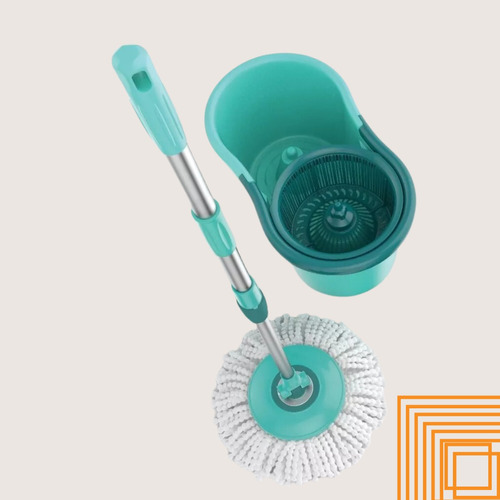 Mop Giratório Para Limpeza Pesada Azulejo Piso Esfregão 