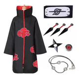 Disfraz De Naruto Akatsuki Ninja Capa  Y Accesorios.