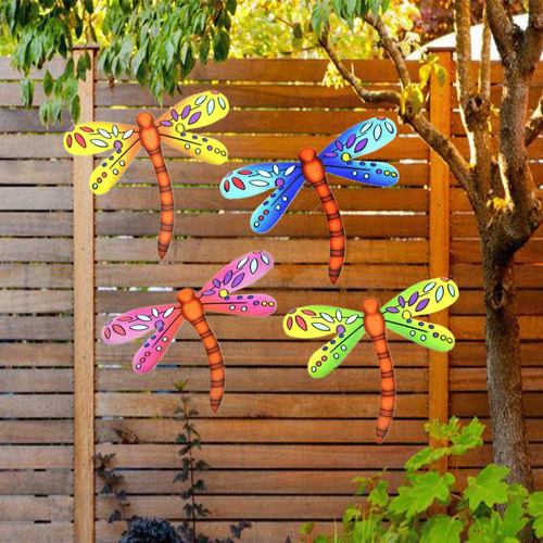 Metal Libélula Jardín Decoración De Pared Al Aire Libre Vall