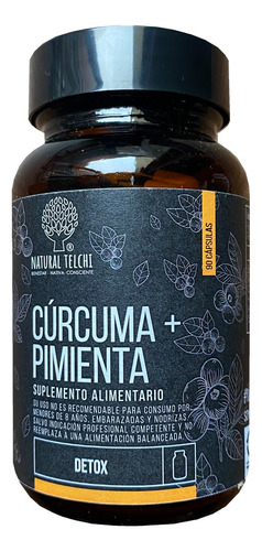 Curcuma+pimienta 500mg 90 Cap. 100%natural-detox- Agronewen.