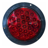 Plafon 24 Led Redondo 4 PuLG Cuarto/direccional/stop Rojo