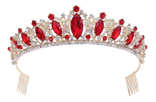 Tiara De Novia Con Diamantes De Imitación De Cristal Y Estam