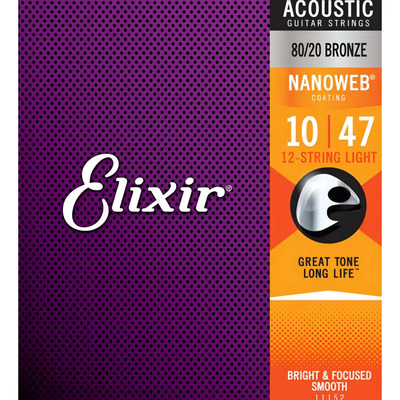 Elixir 10-47 12 Cuerdas Octavadas Nanoweb | Meses sin interés