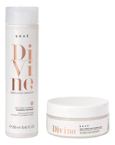 Kit Braé Divine Duo Shampoo 250ml  E Máscara 200ml