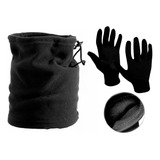 Kit Cuello Gorro Polar Termico + Guantes 1ra Piel Abrigo Cuo