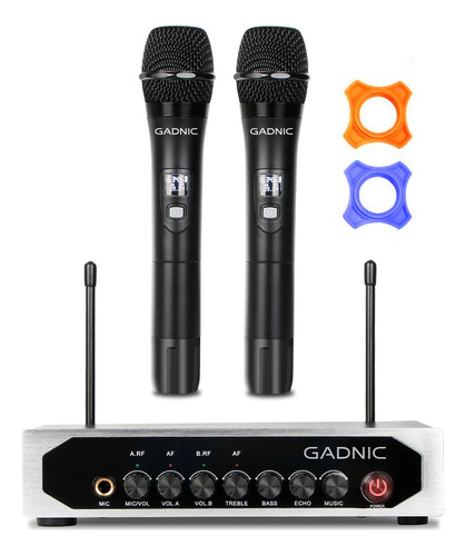 Set Microfonos Bluetooth Uhf Inalambricos Premium + Cables