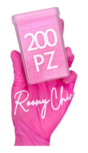 200 Toallas Para Limpiar Adhesivo Extensiones Pestañas Rosa