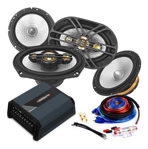 Combo Audio Car Potencia 600x4 + Parlante Bravox 6x9+6 Pul P