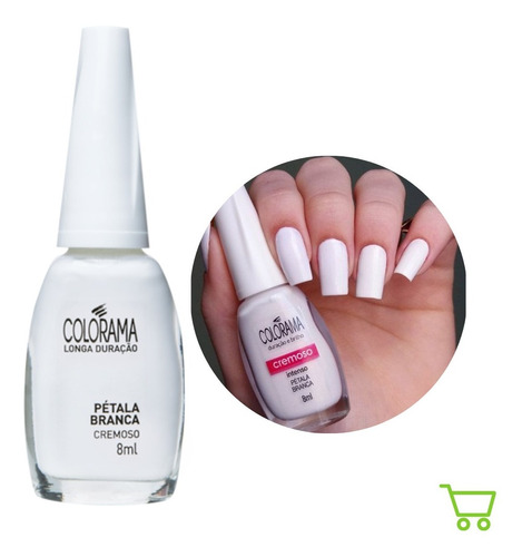 Esmalte Colorama Pétala Branca Cremoso Longa Duração 8 Ml