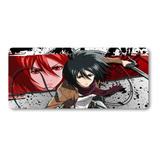 Mousepad Xxl 80x30cm Cod.491 Attack On Titan Mikasa Ackerman