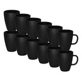 Taza Mug Vidrio Negro O Perla Mate Durax Armonia X12