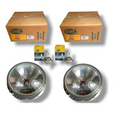 Kit 2 Faros Originales + Focos Premium Vocho Sedan Hella