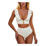 Vestido De Baño Bikini Playa Piscina Mujer Realce Bronceador