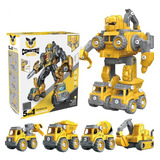 Robô Carrinho 5 Em 1 Construbots Monta Desmonta Mega Compras