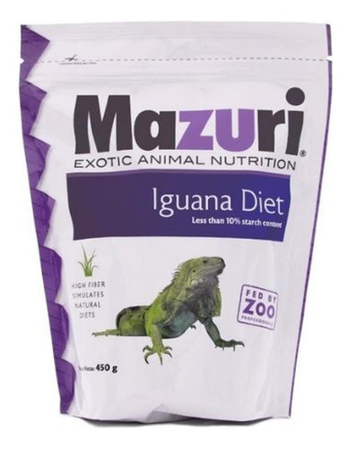 Mazuri Alimento Para Iguana Diet 450g Alto En Fibra