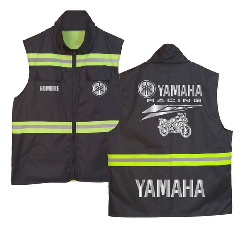 Chaleco Industrial Ligero Yamaha Racing Estampado Reflejante