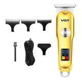 Máquina Patillera Barbera Trimmer Vgr-290 Profesional Led