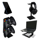 Setup Kit Gamer Vexus Suporte Celular Fone Controle Not Pt