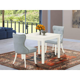 East West Furniture Oxsi3-lwh-15 - Juego De Mesa De Comedor.