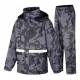 Traje De Lluvia P/ Moto Camuflado 2 Piezas Con Bolso 2 Talla